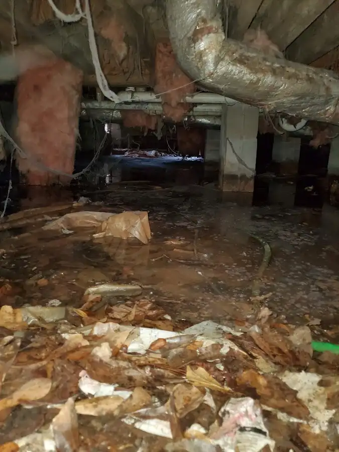 Crawl space flood assessment for Commercial Water Damage Restoration in South Park
