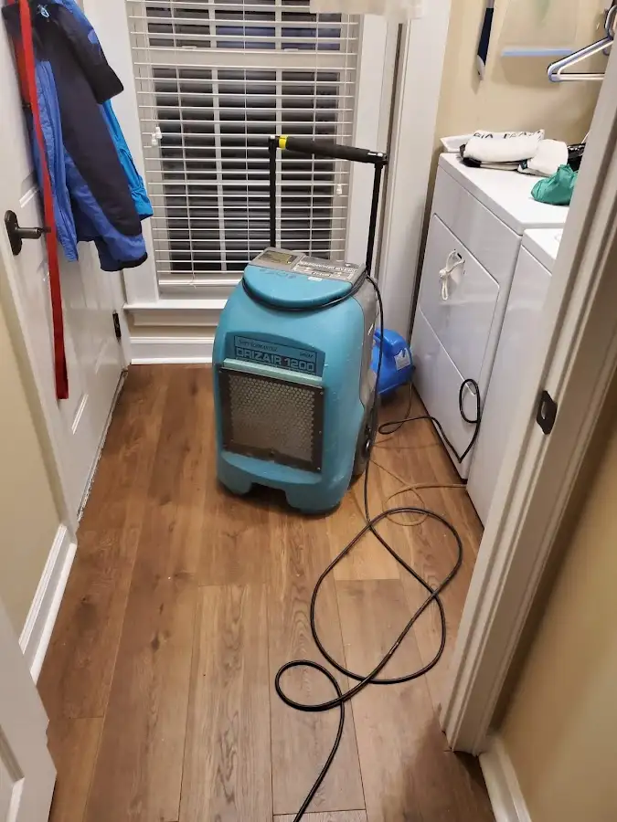 Commercial dehumidifier deployed for Flood Damage Cleanup in South Park